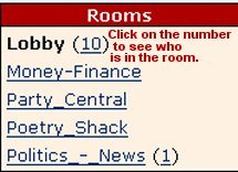 roomlist in chat room